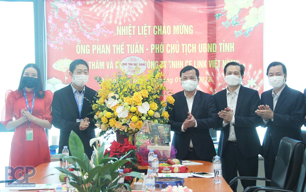 省人民委員会の副委員長であるPhan The Tuan氏は、FDI企業に訪問し、テトをお祝いしました。